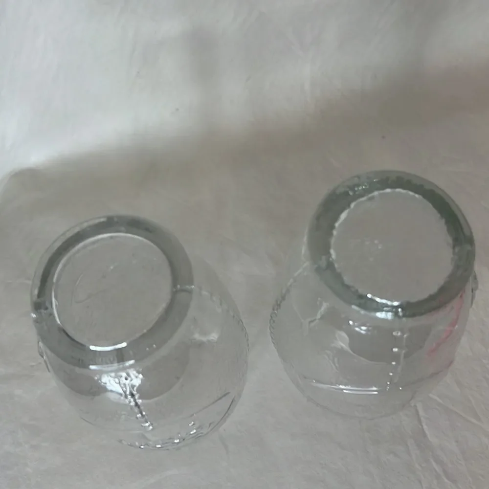 Coors Light Football Beer Drinking Glasses 2 1/2 In Round 6 1/2 In Tall Set 2
